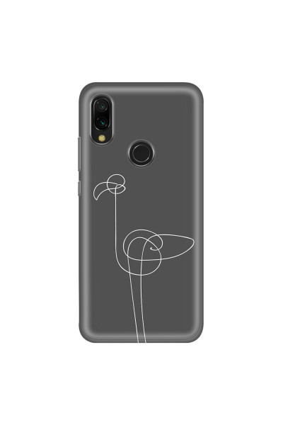 XIAOMI - Redmi 7 - Soft Clear Case - Flamingo Drawing