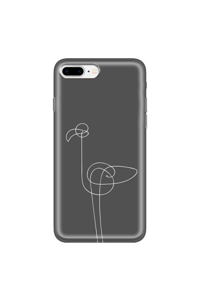 APPLE - iPhone 7 Plus - Soft Clear Case - Flamingo Drawing