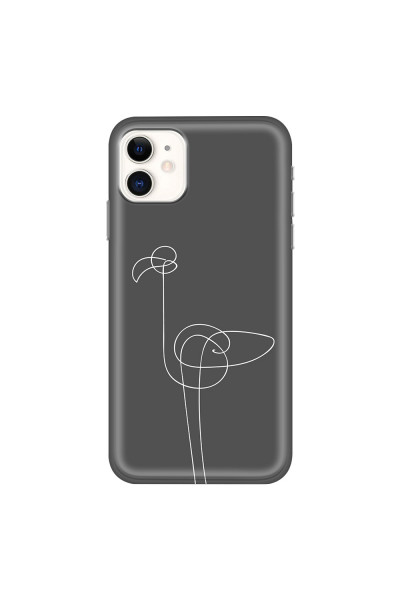 APPLE - iPhone 11 - Soft Clear Case - Flamingo Drawing