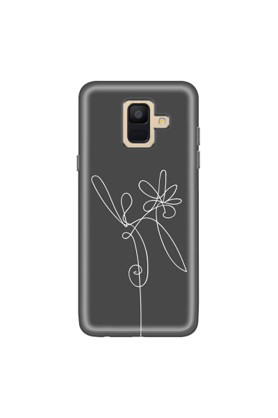 SAMSUNG - Galaxy A6 2018 - Soft Clear Case - Flower In The Dark