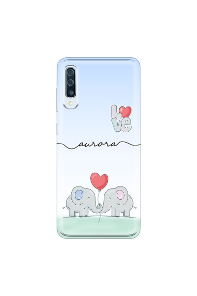 SAMSUNG - Galaxy A50 - Soft Clear Case - Elephants in Love