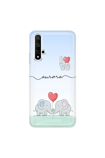 HONOR - Honor 20 - Soft Clear Case - Elephants in Love