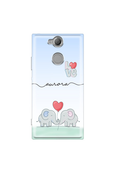 SONY - Sony Xperia XA2 - Soft Clear Case - Elephants in Love