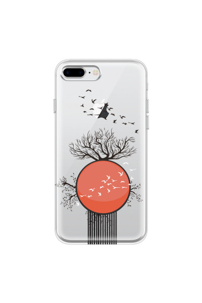 APPLE - iPhone 8 Plus - Soft Clear Case - Bird Flight