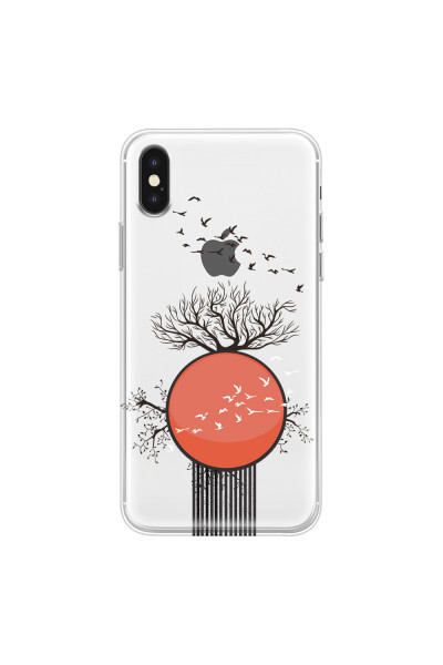 APPLE - iPhone XS - Soft Clear Case - Bird Flight