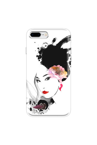 APPLE - iPhone 8 Plus - Soft Clear Case - Black Beauty
