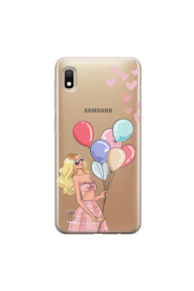 SAMSUNG - Galaxy A10 - Soft Clear Case - Balloon Party