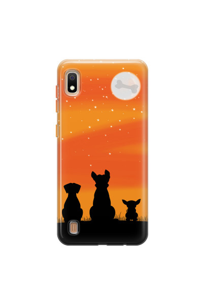 SAMSUNG - Galaxy A10 - Soft Clear Case - Dog's Desire Orange Sky
