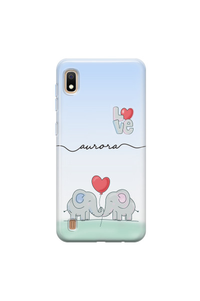 SAMSUNG - Galaxy A10 - Soft Clear Case - Elephants in Love