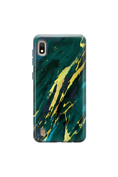 SAMSUNG - Galaxy A10 - Soft Clear Case - Marble Emerald Green