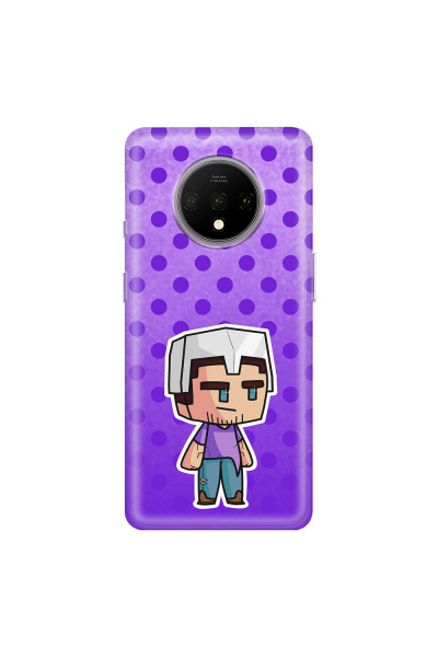 ONEPLUS - OnePlus 7T - Soft Clear Case - Purple Shield Crafter