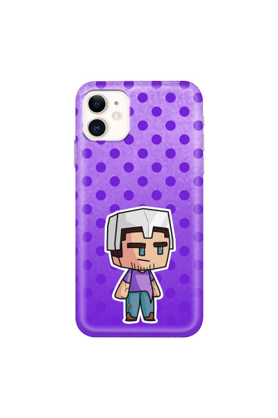 APPLE - iPhone 11 - Soft Clear Case - Purple Shield Crafter