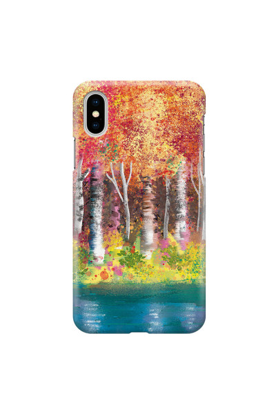APPLE - iPhone XS - 3D Snap Case - Calm Birch Trees
