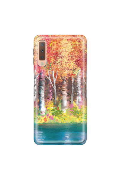 SAMSUNG - Galaxy A7 2018 - Soft Clear Case - Calm Birch Trees