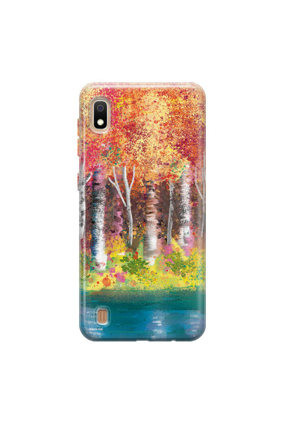 SAMSUNG - Galaxy A10 - Soft Clear Case - Calm Birch Trees
