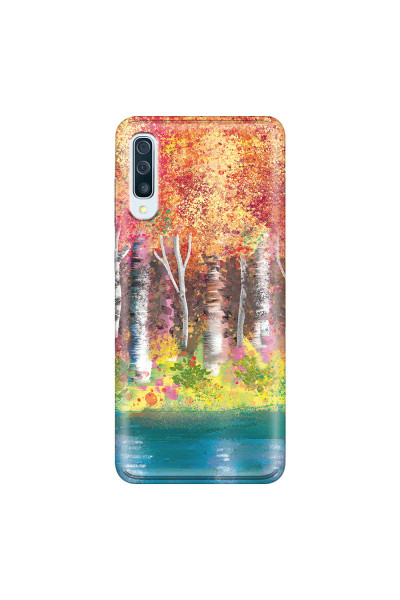 SAMSUNG - Galaxy A70 - Soft Clear Case - Calm Birch Trees