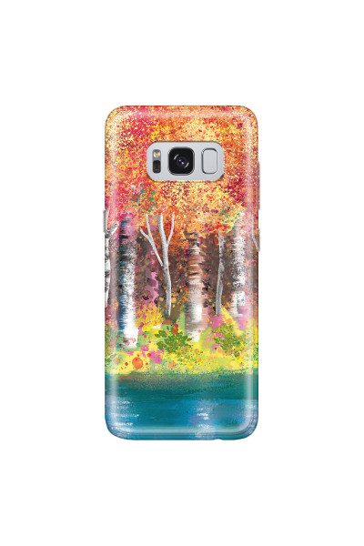 SAMSUNG - Galaxy S8 Plus - Soft Clear Case - Calm Birch Trees