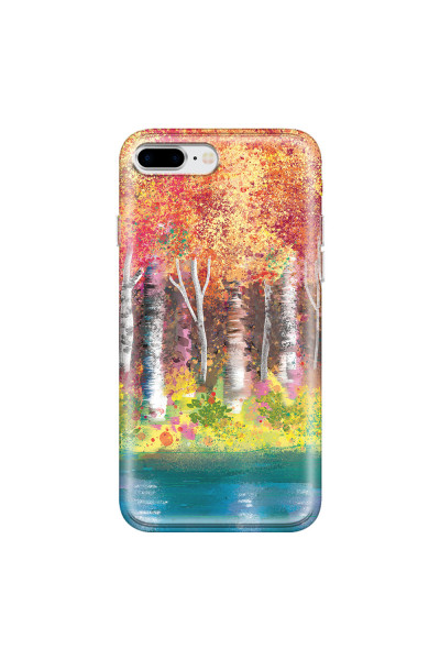 APPLE - iPhone 8 Plus - Soft Clear Case - Calm Birch Trees