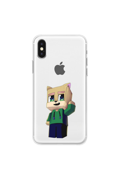 APPLE - iPhone XS - Soft Clear Case - Clear Fox Player