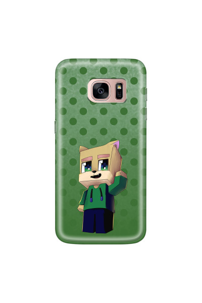 SAMSUNG - Galaxy S7 - Soft Clear Case - Green Fox Player