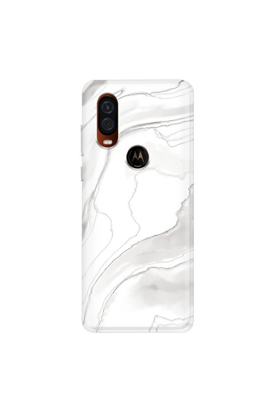 MOTOROLA by LENOVO - Moto One Vision - Soft Clear Case - Pure Marble Collection III.
