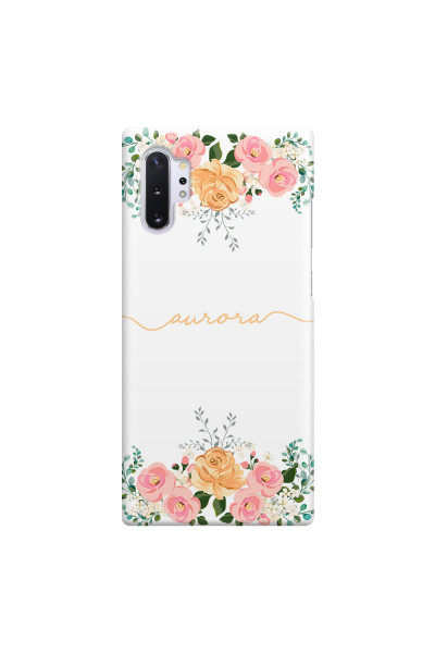 SAMSUNG - Galaxy Note 10 Plus - 3D Snap Case - Gold Floral Handwritten