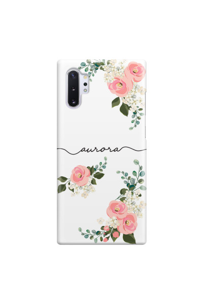 SAMSUNG - Galaxy Note 10 Plus - 3D Snap Case - Pink Floral Handwritten