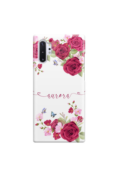 SAMSUNG - Galaxy Note 10 Plus - 3D Snap Case - Rose Garden with Monogram Red
