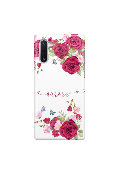 SAMSUNG - Galaxy Note 10 - 3D Snap Case - Rose Garden with Monogram Red