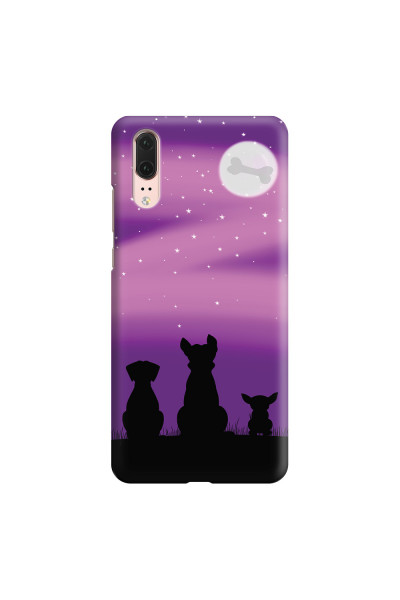 HUAWEI - P20 - 3D Snap Case - Dog's Desire Violet Sky