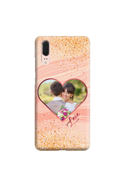 HUAWEI - P20 - 3D Snap Case - Glitter Love Heart Photo