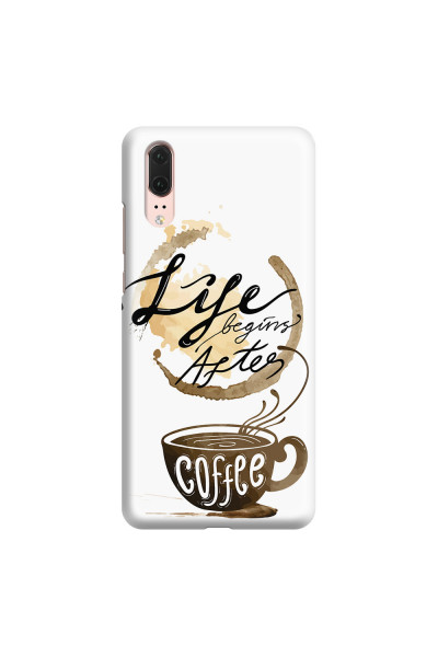 HUAWEI - P20 - 3D Snap Case - Life begins after coffee