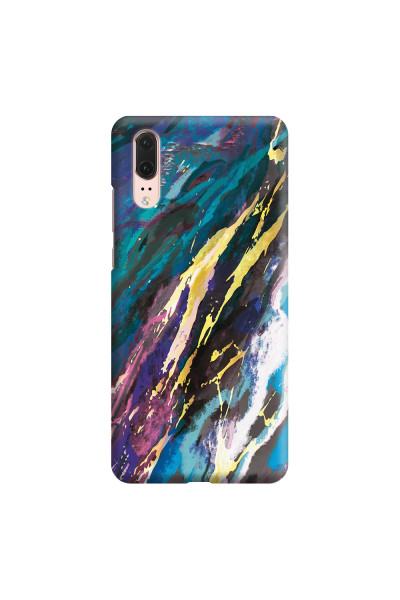 HUAWEI - P20 - 3D Snap Case - Marble Bahama Blue