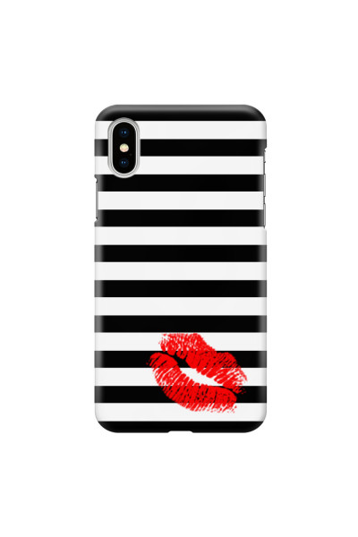 APPLE - iPhone XS - 3D Snap Case - B&W Lipstick