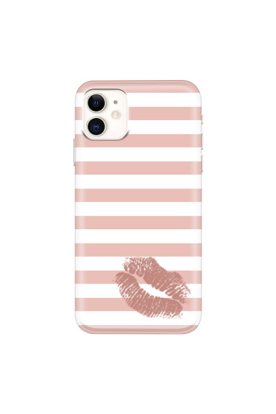 APPLE - iPhone 11 - Soft Clear Case - Pink Lipstick
