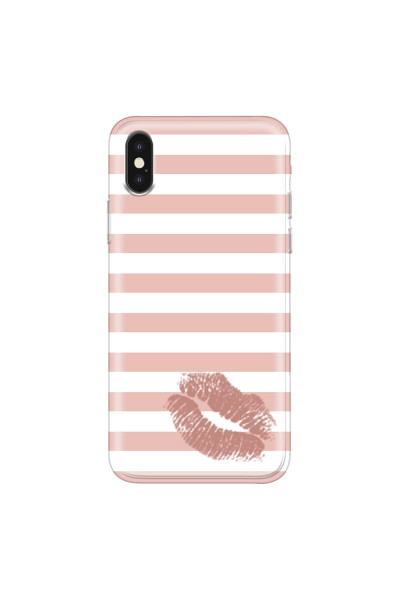 APPLE - iPhone XS - Soft Clear Case - Pink Lipstick