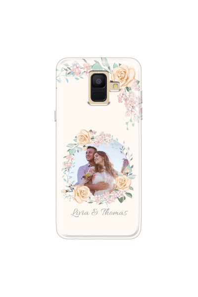 SAMSUNG - Galaxy A6 2018 - Soft Clear Case - Frame Of Roses