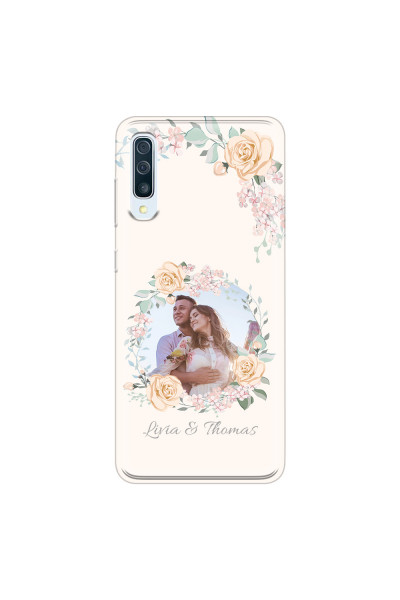 SAMSUNG - Galaxy A70 - Soft Clear Case - Frame Of Roses