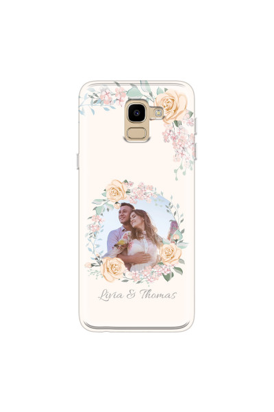 SAMSUNG - Galaxy J6 2018 - Soft Clear Case - Frame Of Roses