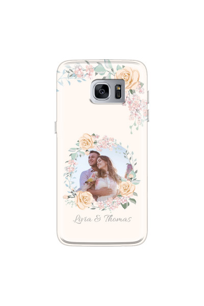 SAMSUNG - Galaxy S7 Edge - Soft Clear Case - Frame Of Roses
