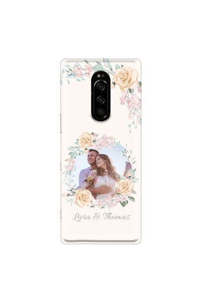 SONY - Sony Xperia 1 - Soft Clear Case - Frame Of Roses