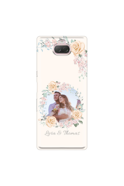 SONY - Sony Xperia 10 Plus - Soft Clear Case - Frame Of Roses
