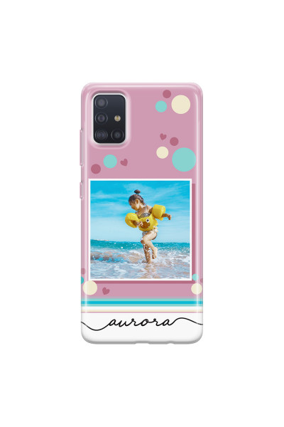 SAMSUNG - Galaxy A51 - Soft Clear Case - Cute Dots Photo Case