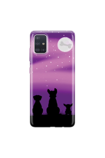 SAMSUNG - Galaxy A51 - Soft Clear Case - Dog's Desire Violet Sky