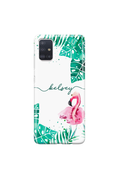 SAMSUNG - Galaxy A51 - Soft Clear Case - Flamingo Watercolor