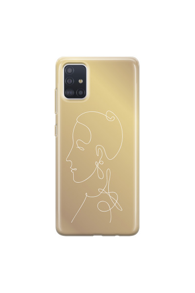 SAMSUNG - Galaxy A51 - Soft Clear Case - Golden Lady