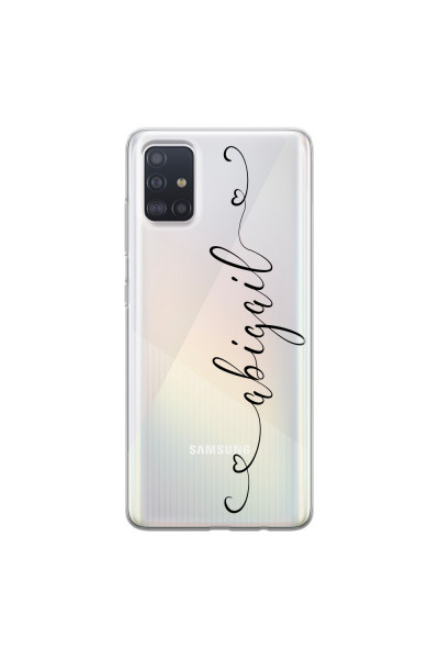 SAMSUNG - Galaxy A51 - Soft Clear Case - Hearts Handwritten Black