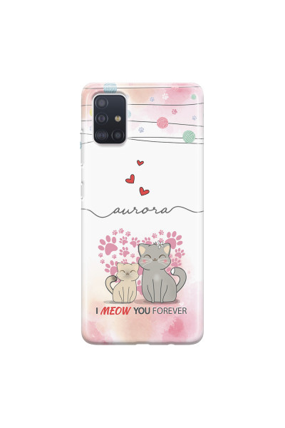 SAMSUNG - Galaxy A51 - Soft Clear Case - I Meow You Forever