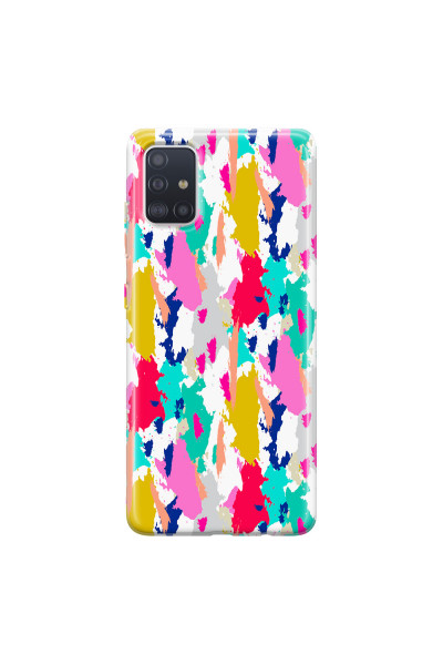 SAMSUNG - Galaxy A51 - Soft Clear Case - Paint Strokes