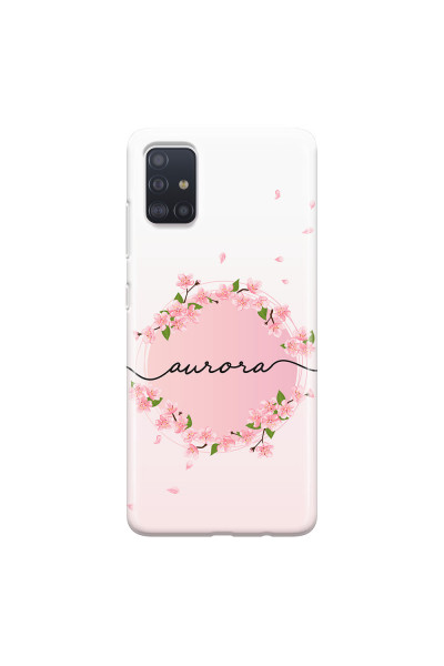 SAMSUNG - Galaxy A51 - Soft Clear Case - Sakura Handwritten Circle